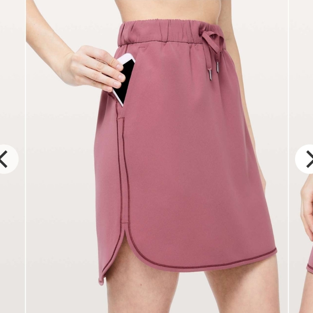 Lululemon On The Fly Skirt Woven Misty Merlot Mauve Pink Size 2/XS